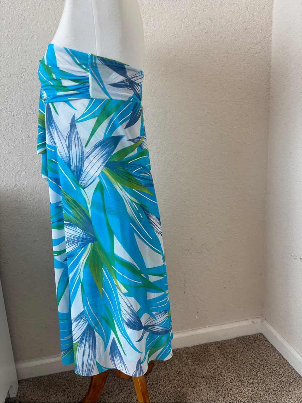 Togs Swimwear Havana Mesh Frill Two Way Skirt / Dress Coverup Teal Medium. - Picture 4 of 8